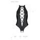 Боди из эко-кожи с имитацией шнуровки и открытым доступом Nancy Body black L/XL - Passion 102956 фото 5