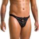 Чоловічі сліпи на шнурівці Passion 044 SLIP BEN S/M Black, екошкіра, люверси 105581 фото 1