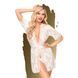 Комплект пеньюар з декором у вигляді троянд та стрінгами Penthouse - Sweet Retreat White S/L 103263 фото 1