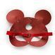 Кожаная маска мышки Art of Sex - Mouse Mask, цвет Красный 107665 фото 4