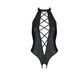 Боди из эко-кожи с имитацией шнуровки и открытым доступом Nancy Body black L/XL - Passion 102956 фото 3