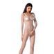 Бодістокінг Passion BS068 white, комбінезон, велика сітка, довгий рукав 109084 фото 1