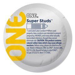 Презерватив ONE Super Studs, 1 шт, з точковим рельєфом, зі змазкою 109829 фото