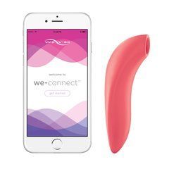 Вакуумний смарт-стимулятор для пар We-Vibe Melt Coral, зручно поєднувати з проникним сексом 104892 фото