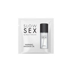 Пробник розігрівальної їстівної масажної олії Bijoux Indiscrets Slow Sex Warming massage oil 103890 фото