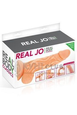 Фалоімітатор із рухомою крайньою плоттю Real Body &mdash; Real JO, діаметр 4 см, TPE 100038 фото
