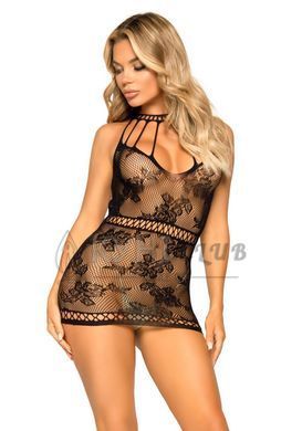 Ажурное платье-сетка Leg Avenue Lace mini dress with cut-outs Black, one size 105861 фото