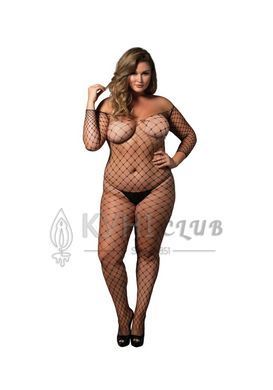 Бодистокинг Leg Avenue Off the shoulder bodystocking Black Queen Size 110117 фото