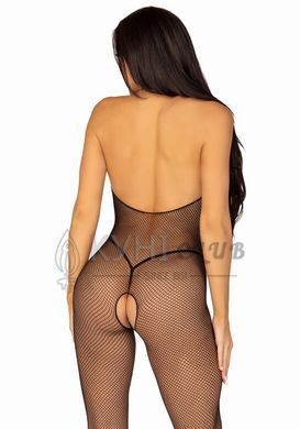Бодістокінг Leg Avenue Fishnet Halter Bodystocking One size Black, дрібна сітка 106599 фото