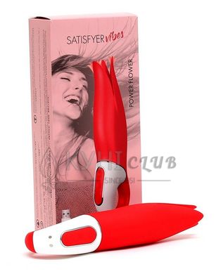 Потужний вібратор Satisfyer Vibes Flower Power з ніжними тремтливими пелюстками, 12 режимів роботи 101220 фото