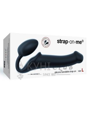 Безремінний страпон Strap-On-Me Black L, повністю регульований, діаметр 3,7 см 101861 фото