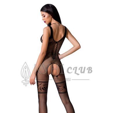 Бодистокинг Passion BS069 black, комбинезон, имитация чулок и боди 109085 фото