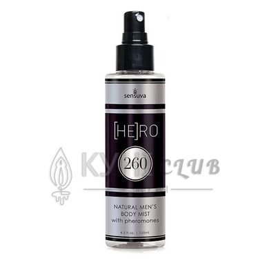 Чоловічий спрей-міст для тіла із феромонами Sensuva HE(RO) 260 Пройняті Body Mist for Him 102779 фото