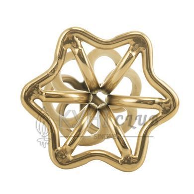 Металева анальна пробка LOCKINK SEVANDA Hollow Spiral Golden, M, золотиста, діаметр 3 см 110042 фото