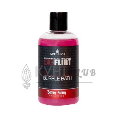 Пена для ванны Sensuva — Big Flirt Pheromone Bubble Bath — Berry Flirty (237 мл) 105821 фото