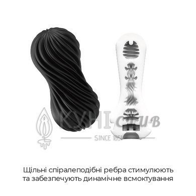 Мастурбатор Tenga FLEX Rocky Black с изменяемой интенсивностью, можно скручивать 109389 фото