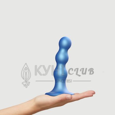 Насадка для страпона Strap-On-Me Dildo Plug Balls Blue Metallic M, Голубой 105793 фото