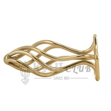 Металева анальна пробка LOCKINK SEVANDA Hollow Spiral Golden, M, золотиста, діаметр 3 см 110042 фото
