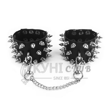 Наручники з шипами Art of Sex - Rose Spiked Leather Handcuffs, натуральна шкіра 105631 фото