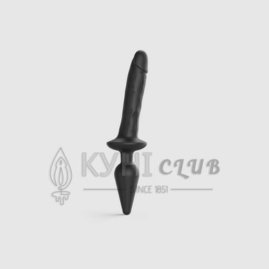 Анальна пробка з дилдо Strap-On-Me SWITCH PLUG-IN REALISTIC DILDO BLACK - L (м'ята упаковка) 104822 фото