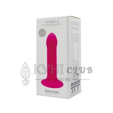 Дилдо з присоскою Adrien Lastic Hitsens 2 Pink, відмінно для страпона, макс. діам. 4см, довж. 16,7см 101156 фото