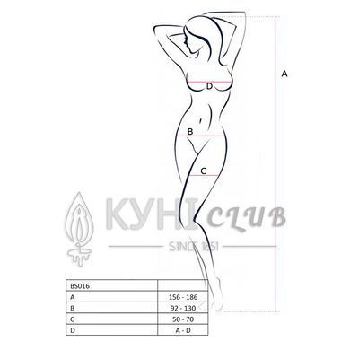 Бодистокинг Passion BS016 black, комбинезон, имитация топа и чулок 101468 фото