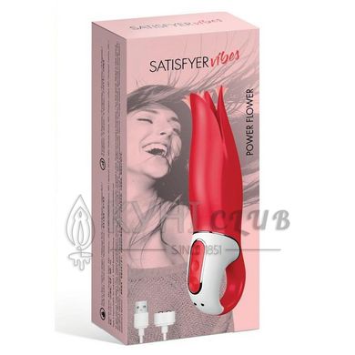 Мощный вибратор Satisfyer Vibes Power Flower с нежными трепещущими лепестками, 12 режимов работы 101220 фото