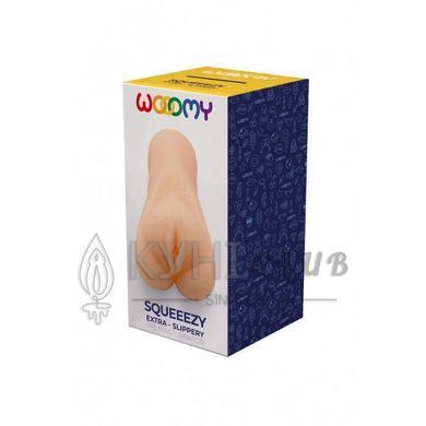 Мастурбатор-вагіна Wooomy Squeeezy Masturbator Vagina, м&rsquo;які відкриті губи, 13,2х5,4 см 105389 фото