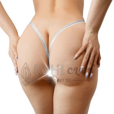 Трусики зі стразовим ланцюгом Art of Sex - Lea, розмір L-2XL, Срібло/Білий 105441 фото