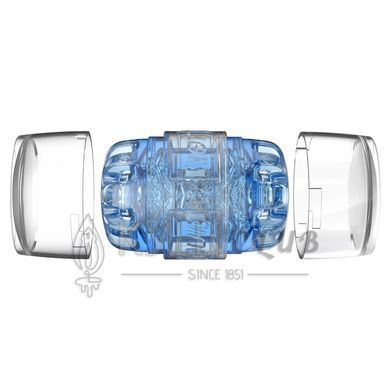 Мастурбатор Fleshlight Quickshot Turbo Blue Ice, компактний, наскрізний, підійде для пар та мінету 109768 фото