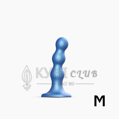 Насадка для страпона Strap-On-Me Dildo Plug Balls Blue Metallic M, Голубой 105793 фото