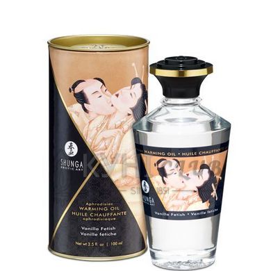 Разогревающее масло Shunga Aphrodisiac Warming Oil - Vanilla Fetish (100 мл) без сахара, вкусный 109304 фото