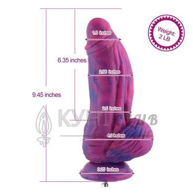 Фалоімітатор для секс-машин Hismith 9.45&Prime; Silicone Fantasy Series Dildo, система кріплення KlicLok 104196 фото
