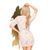 Комплект пеньюар з декором у вигляді троянд та стрінгами Penthouse - Sweet Retreat White XL 103264 фото