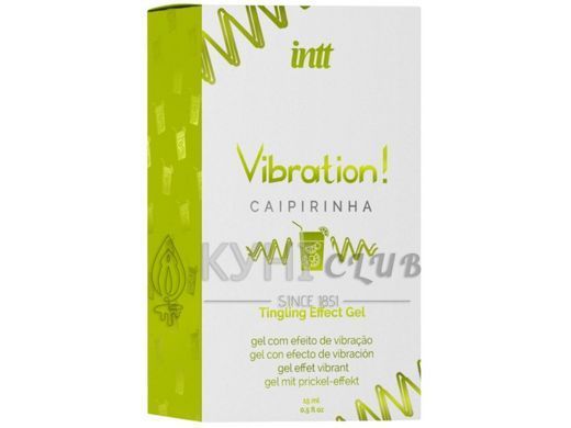 Рідкий вібратор Intt Vibration Caipirinha (15 мл), густий гель, дуже смачний, діє до 30 хвилин 109609 фото