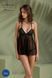 Пеньюар Passion KERRIA CHEMISE black, L/XL, кружевной верх, трусики в комплекте 108510 фото 6