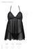 Пеньюар Passion KERRIA CHEMISE black, L/XL, кружевной верх, трусики в комплекте 108510 фото 5