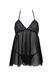 Пеньюар Passion KERRIA CHEMISE black, L/XL, кружевной верх, трусики в комплекте 108510 фото 3