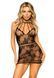 Ажурное платье-сетка Leg Avenue Lace mini dress with cut-outs Black, one size 105861 фото 1