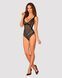 Кружевное боди с декольте Obsessive Estiqua teddy M/L, черное, широкие лямки 105244 фото 3