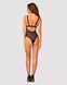 Кружевное боди с декольте Obsessive Estiqua teddy M/L, черное, широкие лямки 105244 фото 4