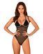 Прозрачное боди Obsessive Selinne teddy XS/S Black, мелкая сетка, двойные бретели 106666 фото 1