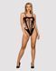 Бодістокінг із поперечними вирізами Obsessive B122 teddy S/M/L, чорний 105194 фото 3