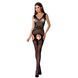 Сітчастий бодістокінг Passion BS062 One Size, Black, комбінезон, імітація панчіх, відкритий доступ 100754 фото 3