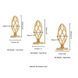 Металева анальна пробка LOCKINK SEVANDA Hollow Spiral Golden, M, золотиста, діаметр 3 см 110042 фото 8