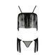 Комплект белья KASSANDRA SET OpenBra black L/XL - Passion Exclusive: лиф из бахромы, трусики-юбка 109126 фото 5