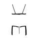 Комплект белья KASSANDRA SET OpenBra black L/XL - Passion Exclusive: лиф из бахромы, трусики-юбка 109126 фото 6