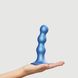 Насадка для страпона Strap-On-Me Dildo Plug Balls Blue Metallic M, Блакитний 105793 фото 3