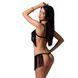 Комплект белья KASSANDRA SET OpenBra black L/XL - Passion Exclusive: лиф из бахромы, трусики-юбка 109126 фото 2
