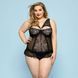 Сексуальный комплект белья JSY &laquo;Скромница Брук&raquo; Plus Size, Black, кружево, корсет, стринги 106426 фото 1